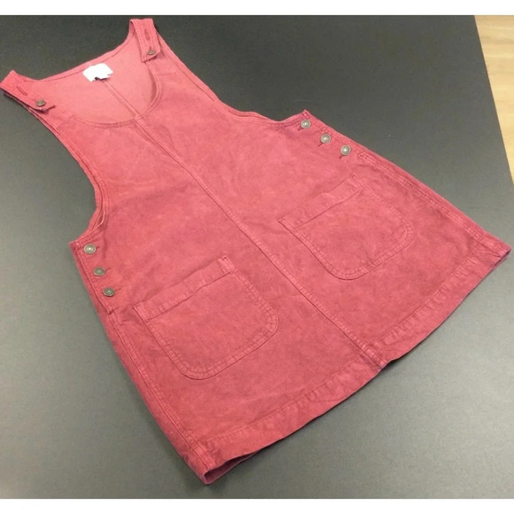 Women's American Eagle Burgundy Overall Dress Size M - Picture 1 of 10